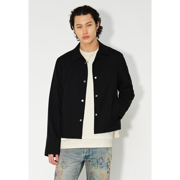 John Elliot Wool Coach's Jacket Black Size 3/L - Picture 1 of 14
